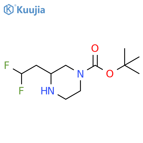 1-Piperazinecarboxylic acid, 3-(2,2-difluoroethyl)-, 1,1-dimethylethyl ester structure