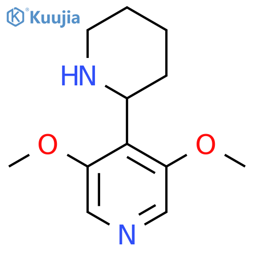 3,5-Dimethoxy-4-(piperidin-2-yl)pyridine structure