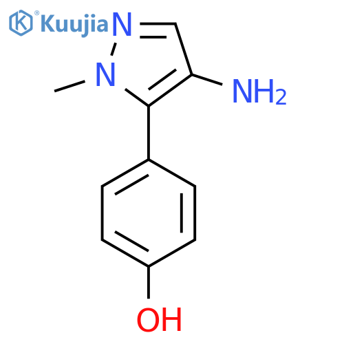 4-(4-Amino-1-methyl-1H-pyrazol-5-yl)phenol structure