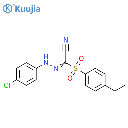 [(4-Chloro-phenyl)-hydrazono]-(4-ethyl-benzenesulfonyl)-acetonitrile structure