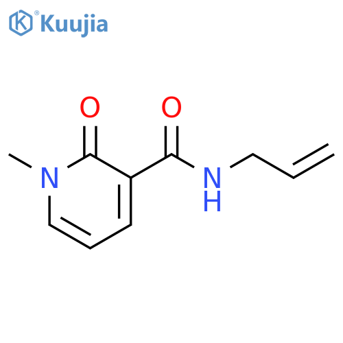 1-methyl-2-oxo-N-(prop-2-en-1-yl)-1,2-dihydropyridine-3-carboxamide structure