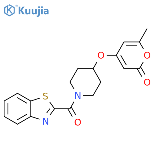 4-[[1-(2-Benzothiazolylcarbonyl)-4-piperidinyl]oxy]-6-methyl-2H-pyran-2-one structure