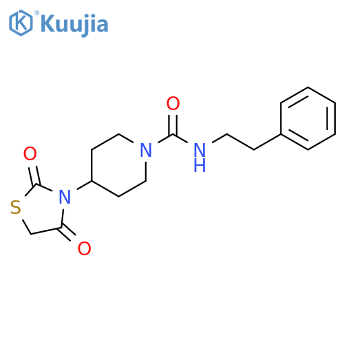 4-(2,4-Dioxo-3-thiazolidinyl)-N-(2-phenylethyl)-1-piperidinecarboxamide structure