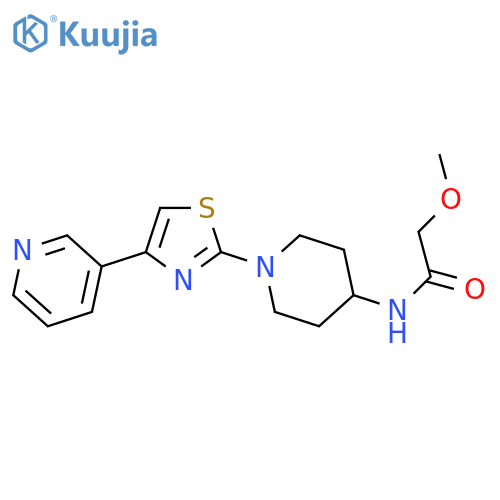 2-methoxy-N-[1-(4-pyridin-3-yl-1,3-thiazol-2-yl)piperidin-4-yl]acetamide structure