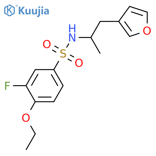 4-ethoxy-3-fluoro-N-[1-(furan-3-yl)propan-2-yl]benzene-1-sulfonamide structure