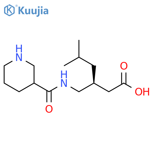Hexanoic acid, 5-methyl-3-[[(3-piperidinylcarbonyl)amino]methyl]-, (3S)- structure