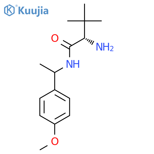 (2S)-2-amino-N-[1-(4-methoxyphenyl)ethyl]-3,3-dimethylbutanamide structure