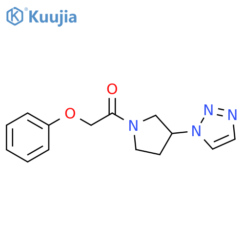 2-phenoxy-1-[3-(triazol-1-yl)pyrrolidin-1-yl]ethanone structure