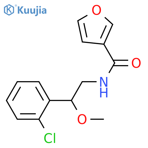 N-[2-(2-chlorophenyl)-2-methoxyethyl]furan-3-carboxamide structure