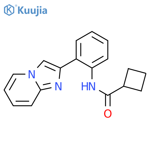 N-(2-imidazo[1,2-a]pyridin-2-ylphenyl)cyclobutanecarboxamide structure