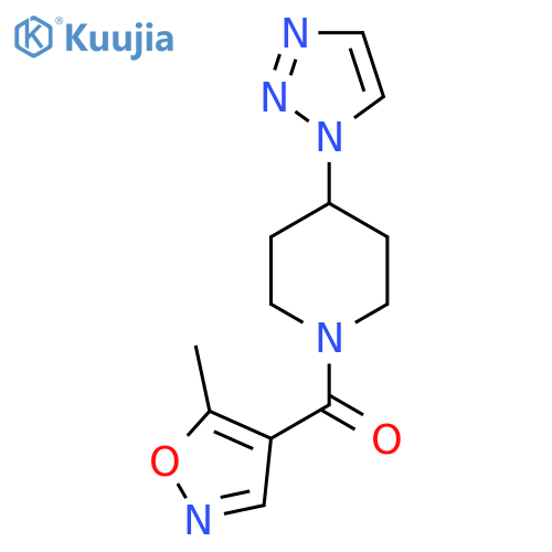 (5-Methyl-4-isoxazolyl)[4-(1H-1,2,3-triazol-1-yl)-1-piperidinyl]methanone structure