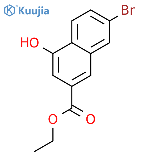 2-Naphthalenecarboxylic acid, 7-bromo-4-hydroxy-, ethyl ester structure