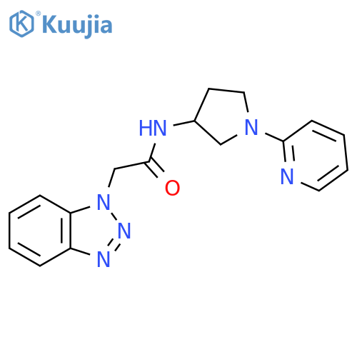 N-[1-(2-Pyridinyl)-3-pyrrolidinyl]-1H-benzotriazole-1-acetamide structure