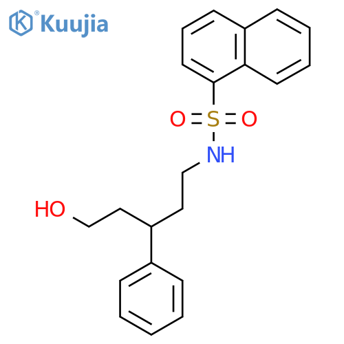 N-(5-hydroxy-3-phenylpentyl)naphthalene-1-sulfonamide structure