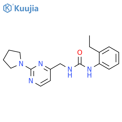 1-(2-ethylphenyl)-3-{[2-(pyrrolidin-1-yl)pyrimidin-4-yl]methyl}urea structure