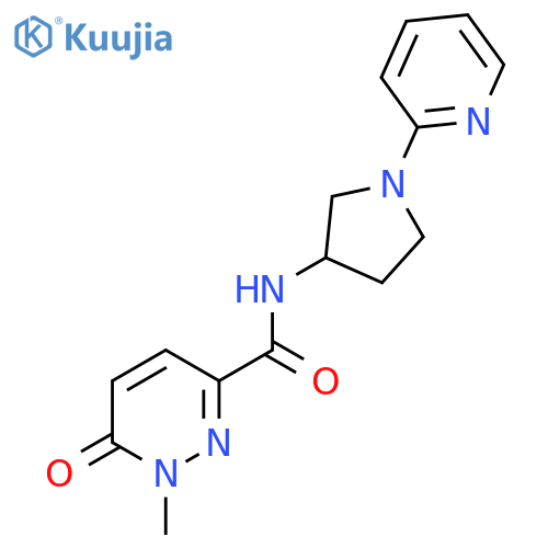 1,6-Dihydro-1-methyl-6-oxo-N-[1-(2-pyridinyl)-3-pyrrolidinyl]-3-pyridazinecarboxamide structure
