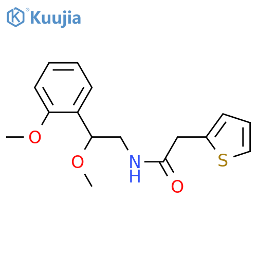 N-[2-methoxy-2-(2-methoxyphenyl)ethyl]-2-thiophen-2-ylacetamide structure