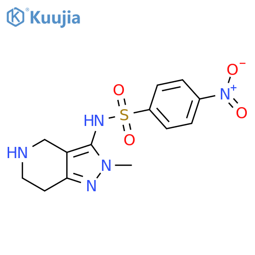 N-{2-methyl-2H,4H,5H,6H,7H-pyrazolo[4,3-c]pyridin-3-yl}-4-nitrobenzene-1-sulfonamide structure
