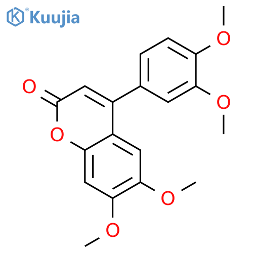 2H-1-Benzopyran-2-one, 4-(3,4-dimethoxyphenyl)-6,7-dimethoxy- structure