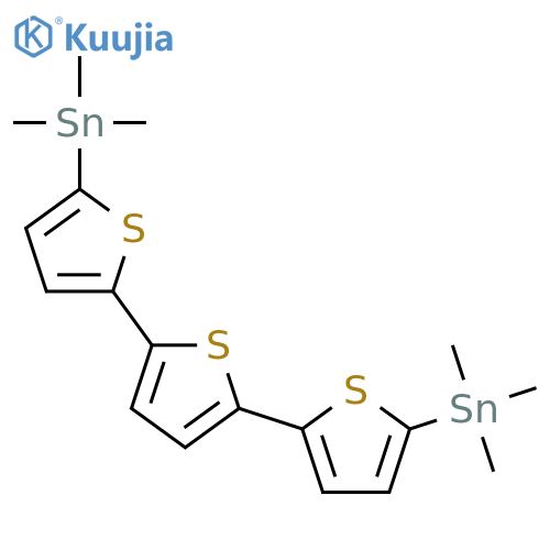 5,5''-Bis(trimethylstannyl)-2,2':5',2''-terthiophene structure