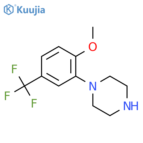Piperazine, 1-[2-methoxy-5-(trifluoromethyl)phenyl]- structure