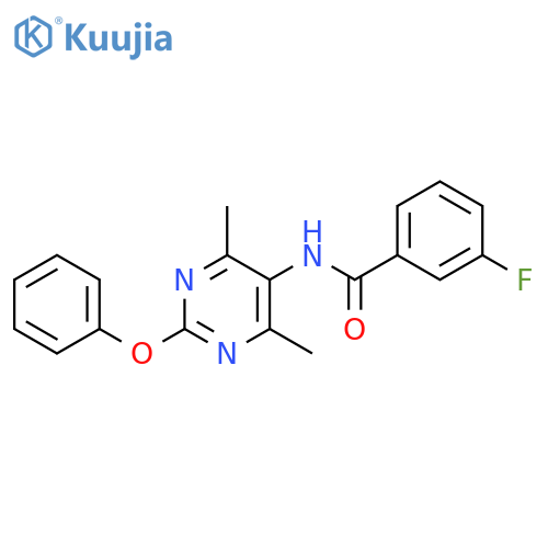 N-(4,6-dimethyl-2-phenoxypyrimidin-5-yl)-3-fluorobenzamide structure