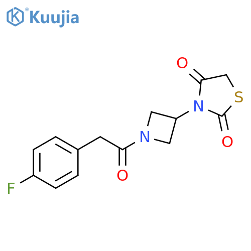 3-[1-[2-(4-Fluorophenyl)acetyl]-3-azetidinyl]-2,4-thiazolidinedione structure