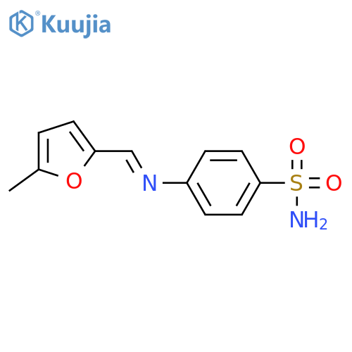 4-[(E)-[(5-methylfuran-2-yl)methylidene]amino]benzene-1-sulfonamide structure