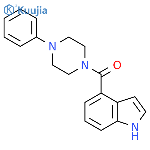 4-(4-phenylpiperazine-1-carbonyl)-1H-indole structure