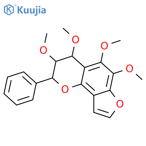 3,4-Dihydro-3,4,5,6-tetramethoxy-2-phenyl-2H-furo[2,3-h]-1-benzopyran; (2R*,3S*,4S*)-form structure