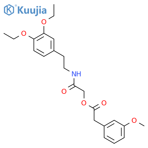 {[2-(3,4-Diethoxyphenyl)ethyl]carbamoyl}methyl 2-(3-methoxyphenyl)acetate structure