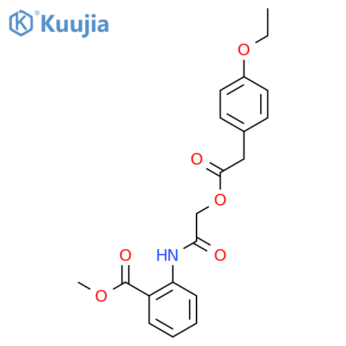methyl 2-(2-{[2-(4-ethoxyphenyl)acetyl]oxy}acetamido)benzoate structure