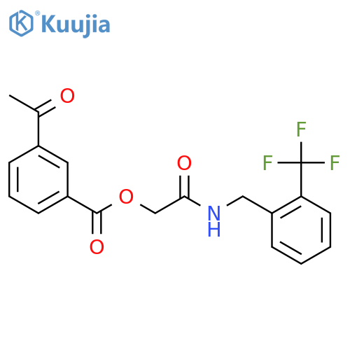 ({[2-(trifluoromethyl)phenyl]methyl}carbamoyl)methyl 3-acetylbenzoate structure
