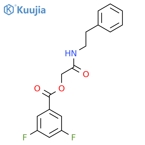 [(2-phenylethyl)carbamoyl]methyl 3,5-difluorobenzoate structure