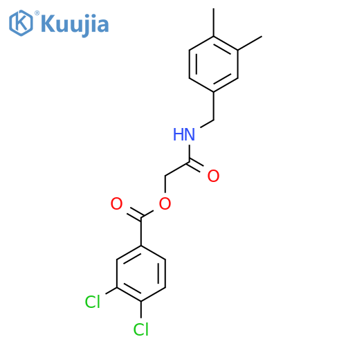 {[(3,4-Dimethylphenyl)methyl]carbamoyl}methyl 3,4-dichlorobenzoate structure