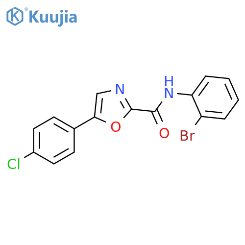 N-(2-bromophenyl)-5-(4-chlorophenyl)-1,3-oxazole-2-carboxamide structure