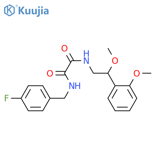 N-[(4-fluorophenyl)methyl]-N'-[2-methoxy-2-(2-methoxyphenyl)ethyl]oxamide structure