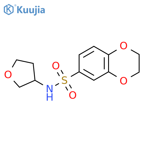 N-(Oxolan-3-yl)-2,3-dihydro-1,4-benzodioxine-6-sulfonamide structure