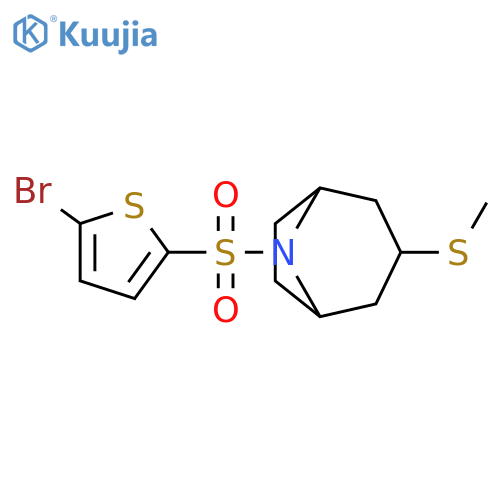8-[(5-bromothiophen-2-yl)sulfonyl]-3-(methylsulfanyl)-8-azabicyclo[3.2.1]octane structure