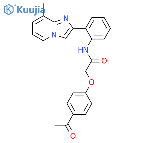2-(4-Acetylphenoxy)-N-[2-(8-methylimidazo[1,2-a]pyridin-2-yl)phenyl]acetamide structure