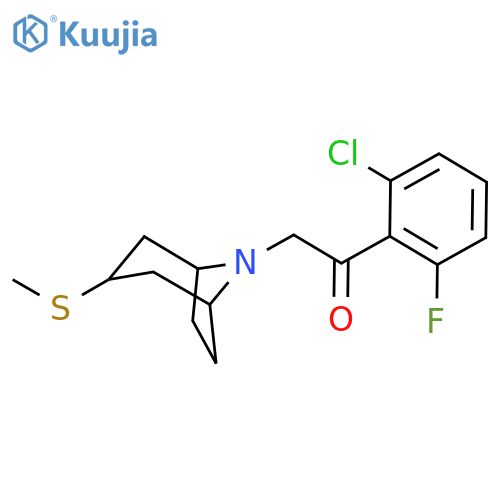 2-(2-chloro-6-fluorophenyl)-1-[3-(methylsulfanyl)-8-azabicyclo[3.2.1]octan-8-yl]ethan-1-one structure