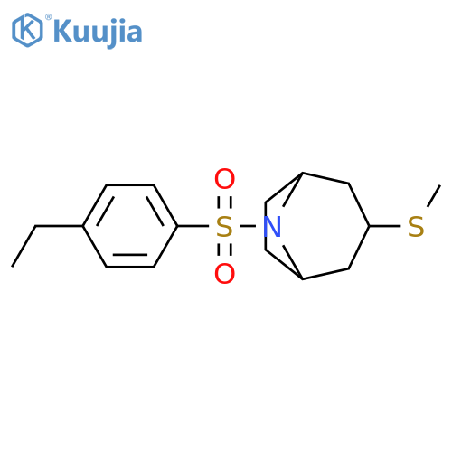 8-(4-ethylbenzenesulfonyl)-3-(methylsulfanyl)-8-azabicyclo[3.2.1]octane structure