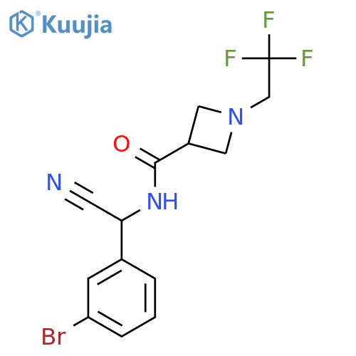 N-[(3-bromophenyl)(cyano)methyl]-1-(2,2,2-trifluoroethyl)azetidine-3-carboxamide structure