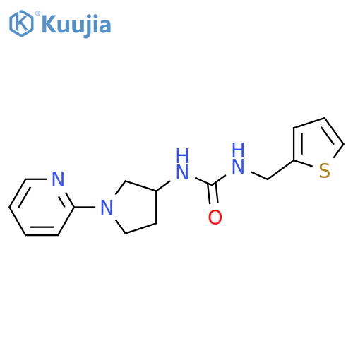 1-(1-pyridin-2-ylpyrrolidin-3-yl)-3-(thiophen-2-ylmethyl)urea structure