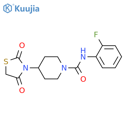4-(2,4-dioxo-1,3-thiazolidin-3-yl)-N-(2-fluorophenyl)piperidine-1-carboxamide structure