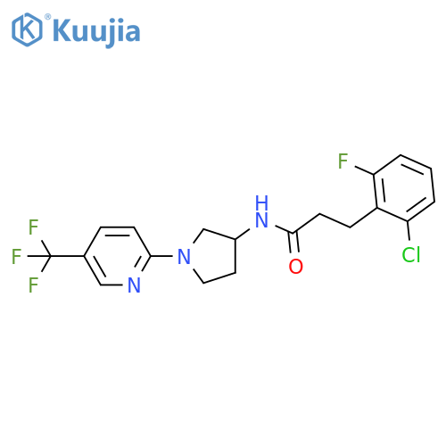 3-(2-chloro-6-fluorophenyl)-N-{1-[5-(trifluoromethyl)pyridin-2-yl]pyrrolidin-3-yl}propanamide structure