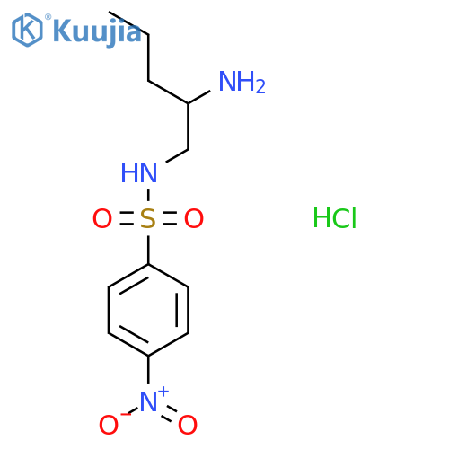 N-(2-aminopentyl)-4-nitrobenzene-1-sulfonamide hydrochloride structure