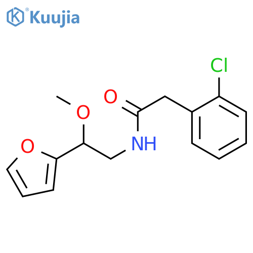 2-(2-chlorophenyl)-N-[2-(furan-2-yl)-2-methoxyethyl]acetamide structure