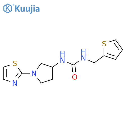 3-[1-(1,3-thiazol-2-yl)pyrrolidin-3-yl]-1-[(thiophen-2-yl)methyl]urea structure