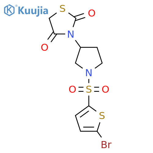 3-(1-((5-Bromothiophen-2-yl)sulfonyl)pyrrolidin-3-yl)thiazolidine-2,4-dione structure